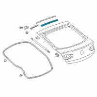 OEM 2018 Buick Regal Sportback Upper Weatherstrip Diagram - 39112800