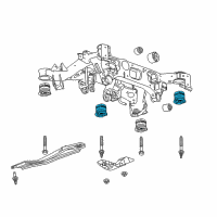 OEM 2018 Cadillac CTS Suspension Crossmember Rear Mount Diagram - 22998294