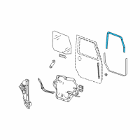 OEM 2010 Jeep Wrangler Channel-Glass Run Channel Upper Diagram - 55395920AD