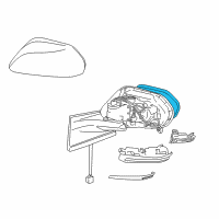 OEM 2019 Toyota Prius AWD-e Mirror Glass Diagram - 87961-47410