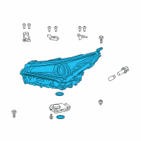 OEM Lexus NX300 Headlight Led Left Diagram - 81070-78190