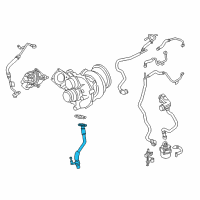 OEM 2017 BMW 750i Exhaust Turbocharger Oil Return Line Diagram - 11-42-7-844-987