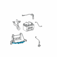 OEM 2003 Ford Thunderbird Battery Tray Bracket Diagram - XW4Z-10A705-AA