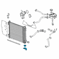 OEM 2013 Cadillac SRX Radiator Lower Bracket Diagram - 25831015