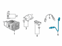 OEM 2021 Cadillac XT4 Lower Oxygen Sensor Diagram - 55488558