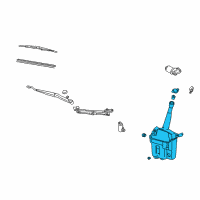 OEM 2005 Pontiac Vibe Container, Windshield Washer Solvent Diagram - 88974670