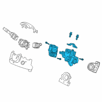 OEM 2015 Honda CR-V Set Key Cylinder Diagram - 06350-T0A-A61