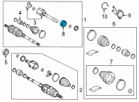 OEM 2021 Toyota Highlander Bearing Diagram - 90363-A0017