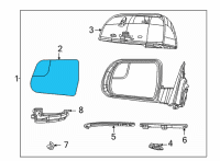 OEM 2022 Jeep Wagoneer GLASS-MIRROR REPLACEMENT Diagram - 68551397AA