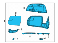 OEM Jeep Wagoneer OUTSIDE REARVIEW Diagram - 6KM981ASAG