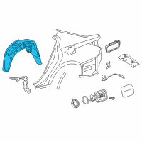 OEM 2016 Lexus GS450h Liner, Rear Wheel Housing Diagram - 65638-30141