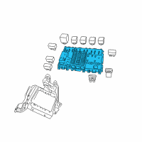 OEM 2004 Pontiac GTO Block, Instrument Panel Wiring Harness Fuse Diagram - 92050673