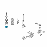 OEM 2002 Honda Civic Rubber, Rear Spring Mounting Diagram - 52686-S5D-A01