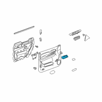 OEM 2009 GMC Yukon Handle Asm-Front Side Door Inside *Titanium Diagram - 22855628