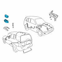 OEM 2004 Chevrolet Tracker Block, Engine Wiring Harness Junction Diagram - 91174703