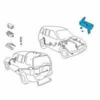 OEM 2004 Chevrolet Tracker Box Asm, Junction (On Esn) Diagram - 30020837