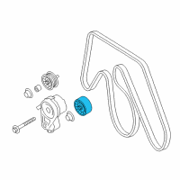 OEM 2016 Infiniti Q50 Pulley Assy-Idler Diagram - 11925-4JM0A