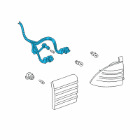 OEM 2005 Lincoln LS Socket & Wire Diagram - XW4Z-13410-AA