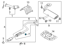 OEM 2021 Hyundai Elantra Hanger-Exhaust Pipe Diagram - 28780-AA200