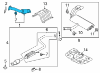 OEM 2022 Hyundai Elantra Muffler Assy-Front Diagram - 28610-AA900
