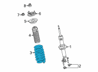 OEM 2022 Ford Bronco SPRING - FRONT Diagram - MB3Z-5310-C