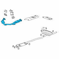 OEM Cadillac SRX Converter & Pipe Diagram - 23130397