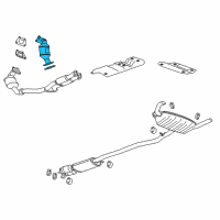 OEM Cadillac Converter & Pipe Diagram - 22913044