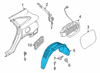 OEM Kia Sorento Guard Assembly-Rear WHEE Diagram - 86821P2000