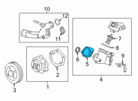 OEM Saturn Vue Thermostat Unit Gasket Diagram - 12681140