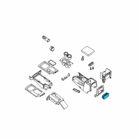OEM 2020 Nissan Frontier Cup Holder Assembly Diagram - 96965-ZP00C