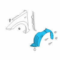 OEM 2016 Hyundai Elantra Front Wheel Guard Assembly, Right Diagram - 86812-3Y500