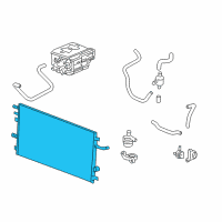 OEM 2012 Chevrolet Tahoe Generator Control Module Coolant Radiator Assembly Diagram - 25936904