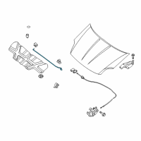 OEM 2011 Nissan Sentra Rod Hood Support Diagram - 65771-ET00A