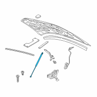 OEM 1998 Chrysler Concorde *Prop/Gas-Hood Diagram - 4580773AF