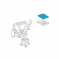 OEM Toyota Land Cruiser Cabin Air Filter Diagram - 87139-76010