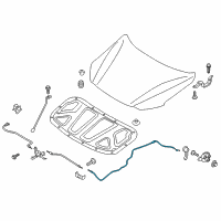 OEM 2019 Hyundai Elantra Cable Assembly-Hood Latch Release Diagram - 81190-F2000