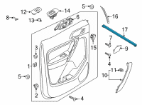 OEM 2022 Ford Ranger Belt Weatherstrip Diagram - EB3Z-2625860-A