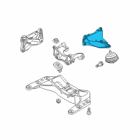 OEM 2011 BMW M3 Engine Mount Bracket Left Diagram - 22-11-2-283-203