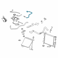 OEM 2009 Saturn Sky Radiator Surge Tank Air Bleed Hose (Engine To Tee Fitting) Diagram - 19129911