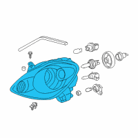 OEM 2005 Toyota MR2 Spyder Lens & Housing Diagram - 81130-17220