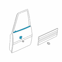 OEM 1997 Toyota RAV4 Belt Weatherstrip Diagram - 75720-42020