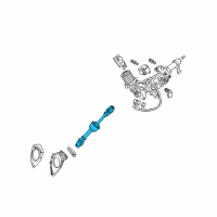 OEM 2013 Lexus RX350 Shaft Assembly, Steering Diagram - 45220-0E021