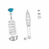 OEM 2012 Acura RDX Rubber, Rear Spring Mounting Diagram - 52686-SJK-003