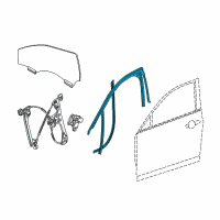 OEM 2016 Cadillac CT6 Run Weatherstrip Diagram - 84150965