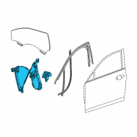 OEM 2018 Cadillac CT6 Window Regulator Diagram - 84213552