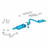 OEM 2012 GMC Yukon Muffler & Pipe Diagram - 22818060