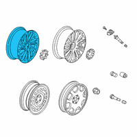 OEM 2022 Lincoln Aviator Wheel, Alloy Diagram - LC5Z-1007-F