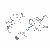 OEM 2015 Infiniti Q70L Power Steering Return Hose Diagram - 49725-1MA0B