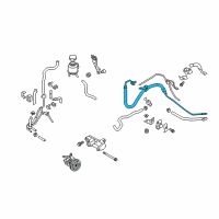 OEM 2014 Infiniti Q70 Power Steering Pressure Hose & Tube Assembly Diagram - 49720-1MA3A
