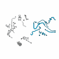 OEM 2011 Infiniti M37 Power Steering Hose & Tube Set Diagram - 49710-1MA5A